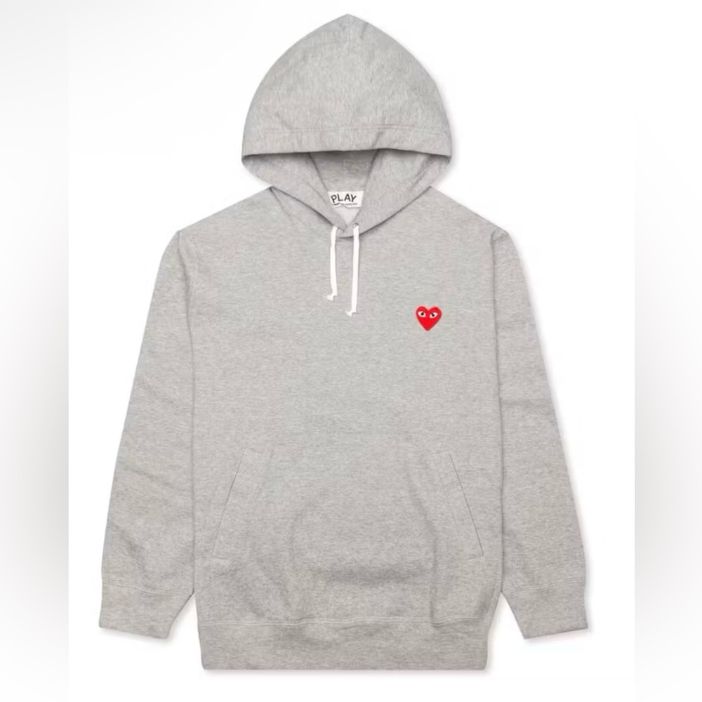 Comme Des Garçons Play Red Heart Logo Hoodie Size Medium